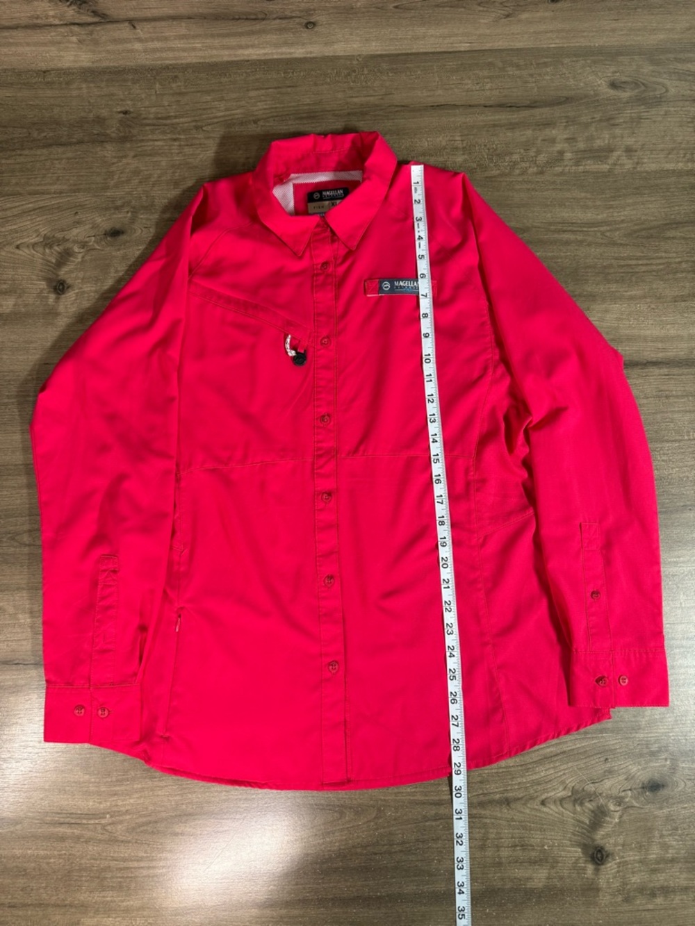 Magellan Outdoors Pros Semi-Fitted Fish Long Sleeve Button Down Shirt Size XL - Picture 6 of 6